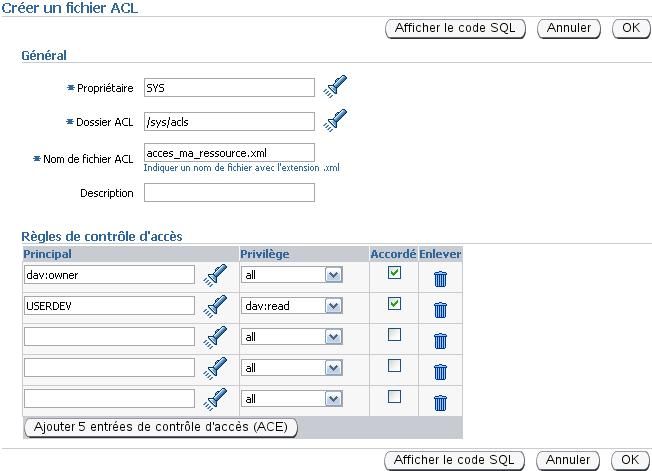 ACL Ressource